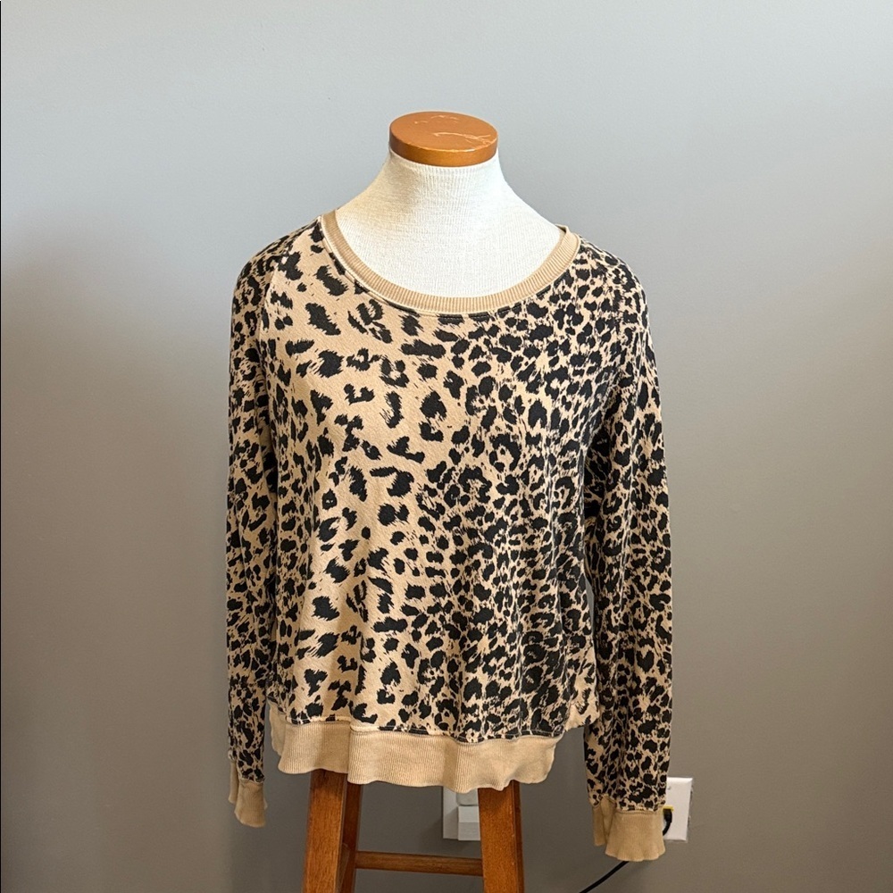 Current Elliott - Leopard Print Split Back Long S… - image 2